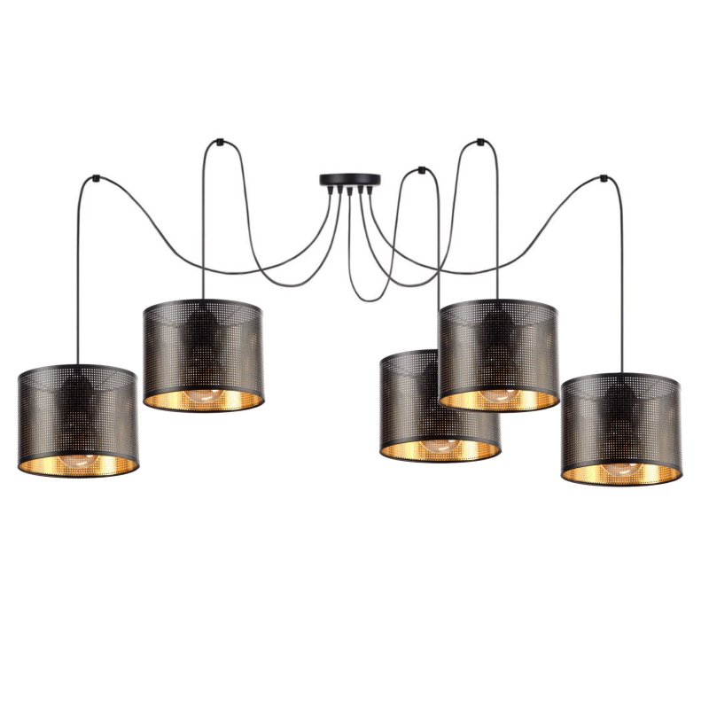 AŻUROWA LAMPA SUFITOWA SPIDER ABAŻUR Z DZIURKAMI 3-pkt / 5-pkt / 20cm / 30 cm