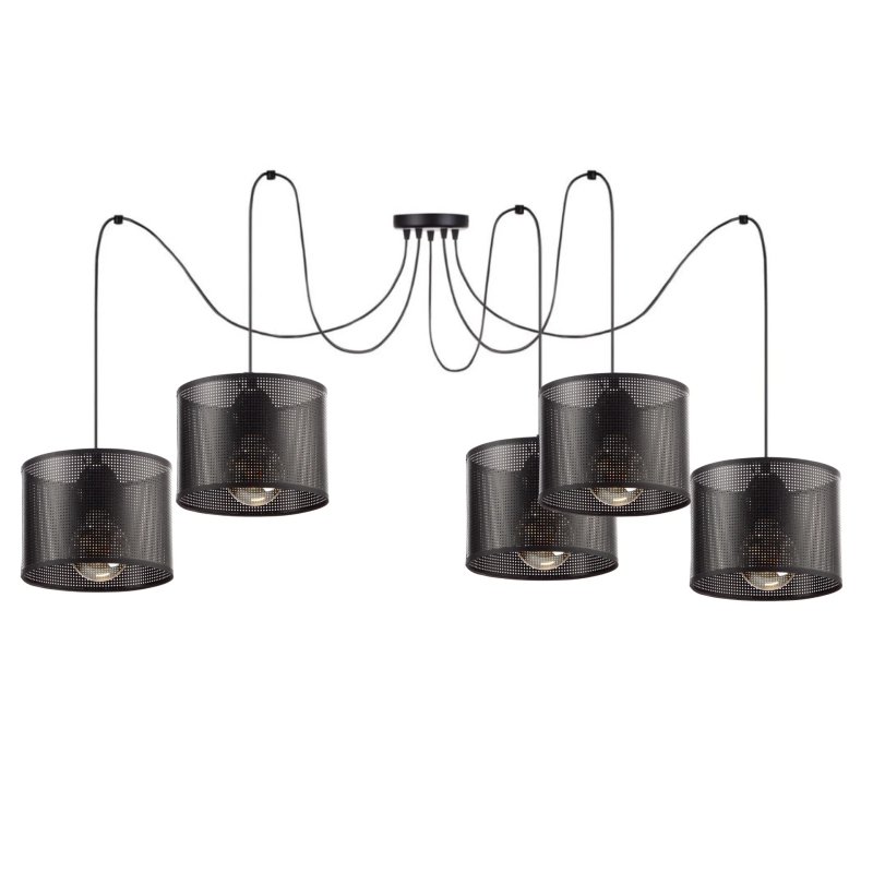 AŻUROWA LAMPA SUFITOWA SPIDER ABAŻUR Z DZIURKAMI 3-pkt / 5-pkt / 20cm / 30 cm