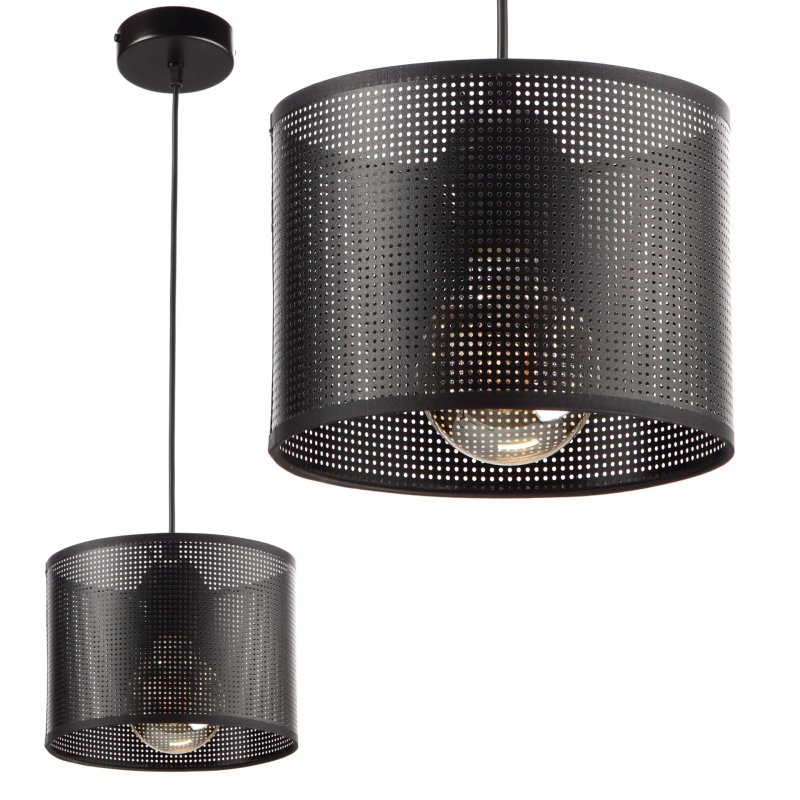 LAMPA SUFITOWA WISZĄCA ABAŻUR Z DZIURKAMI