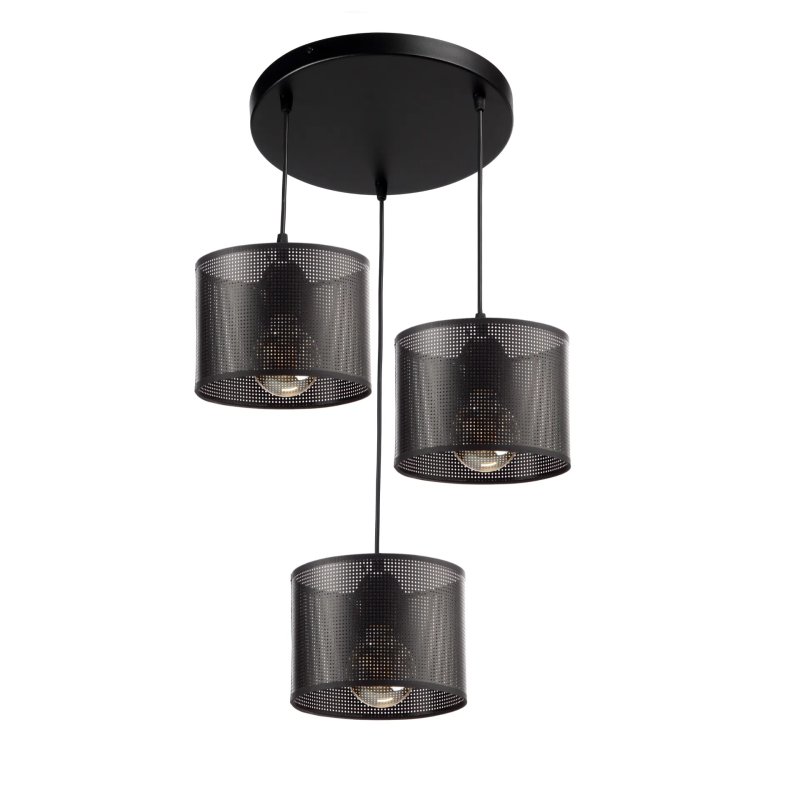 AŻUROWA LAMPA SUFITOWA TALERZ LISTWA ABAŻUR Z DZIURKAMI