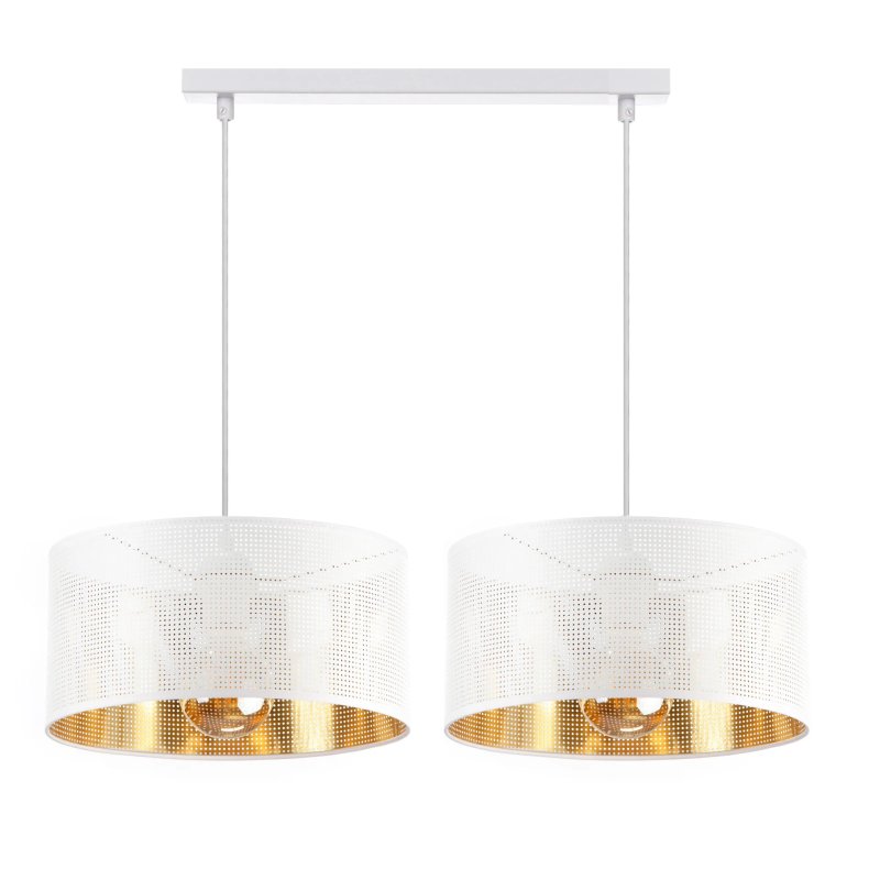 LAMPA WISZĄCA ŻYRANDOL AŻUROWY ABAŻUR DZIURKI 30CM