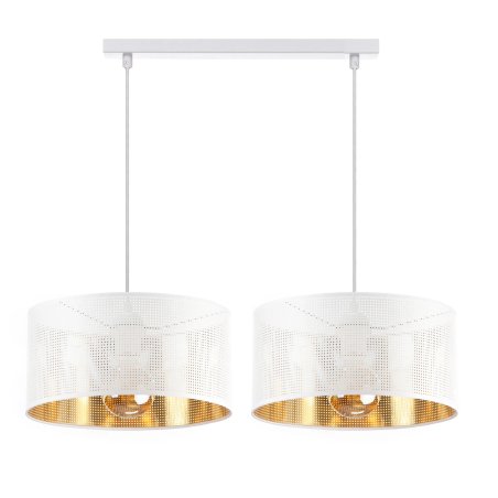 LAMPA WISZĄCA ŻYRANDOL AŻUROWY ABAŻUR DZIURKI 30CM