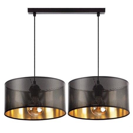 LAMPA WISZĄCA ŻYRANDOL AŻUROWY ABAŻUR DZIURKI 30CM