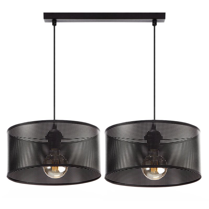 LAMPA WISZĄCA ŻYRANDOL AŻUROWY ABAŻUR DZIURKI 30CM