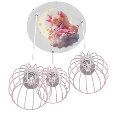 LAMPA DZIECIĘCA ŻYRANDOL DLA CHŁOPAKA DZIEWCZYNKI NADRUK LASEROWY LED