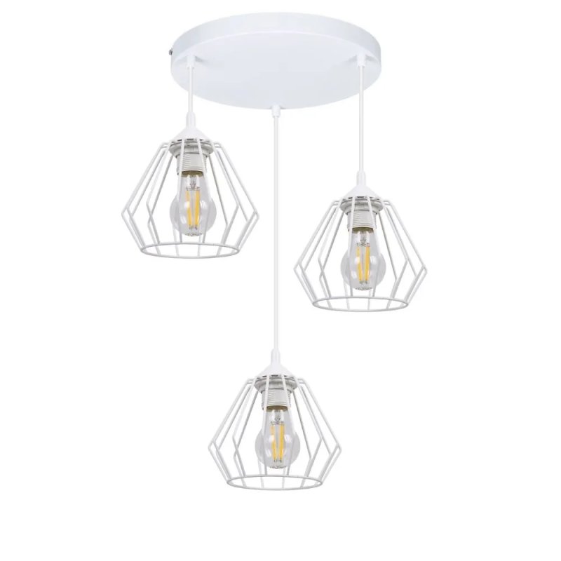 LAMPA SUFITOWA WISZĄCA DIAMENT BLACK LOFT LED E27