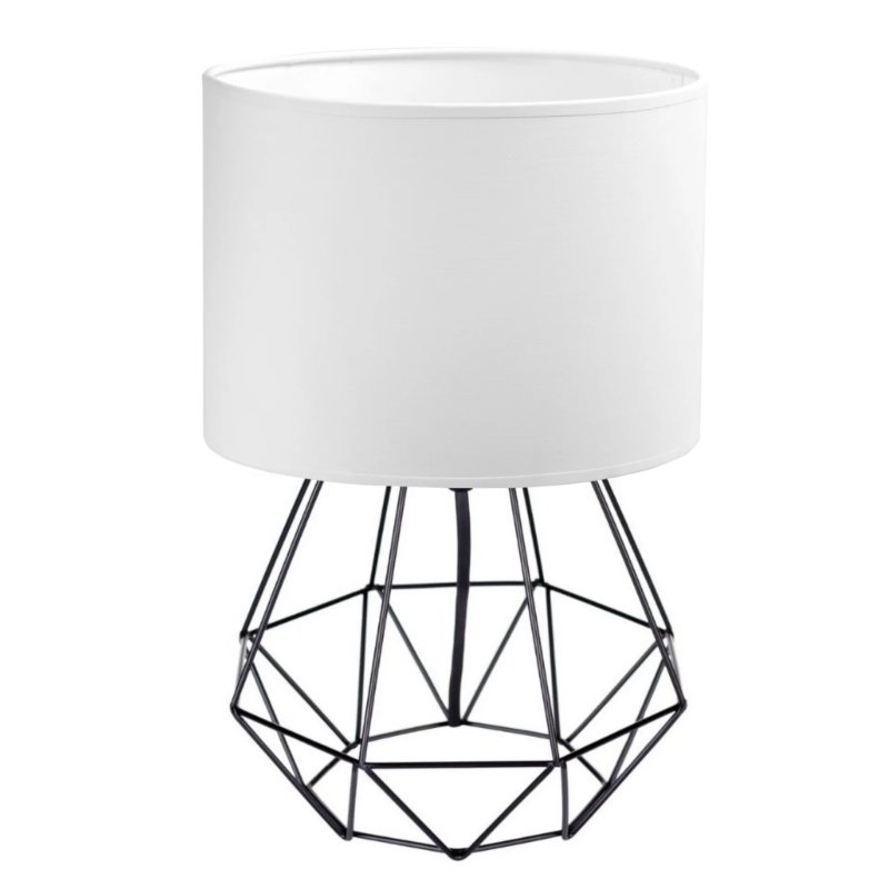 DWIE LAMPKI NOCNE STOŁOWE BIURKOWE ABAŻUR WALEC LED