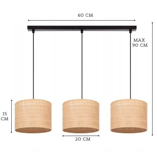 lampa wisząca ratan