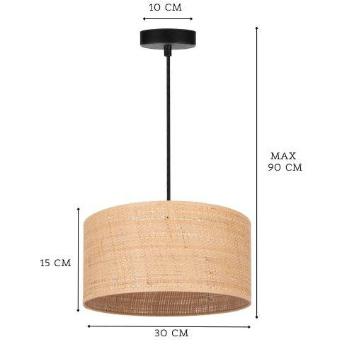 ratanowa lampa wisząca