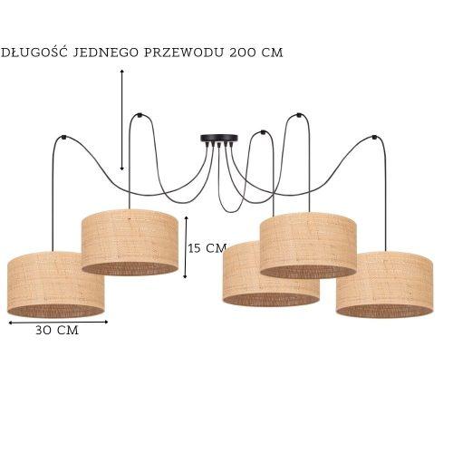 lampa wisząca ratan