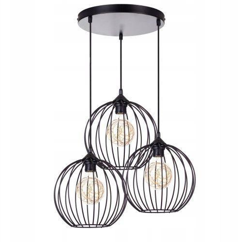 Lampa wisząca duże metalowe kule salon