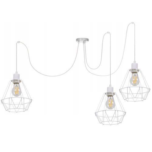 Lampa wisząca pająk loft biała