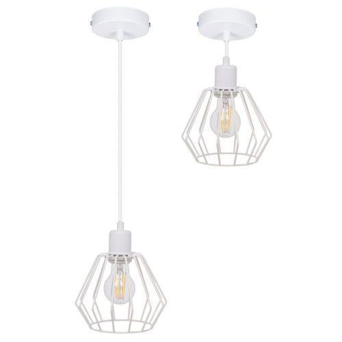 Lampa wisząca metalowy diament do pokoju
