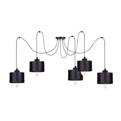Nowoczesna lampa wisząca spider metalowe klosze