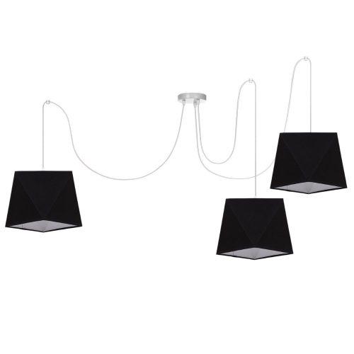 lampa wisząca z czarnymi abażurami